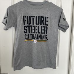 Steelers Shirt Under Armour Kids Small