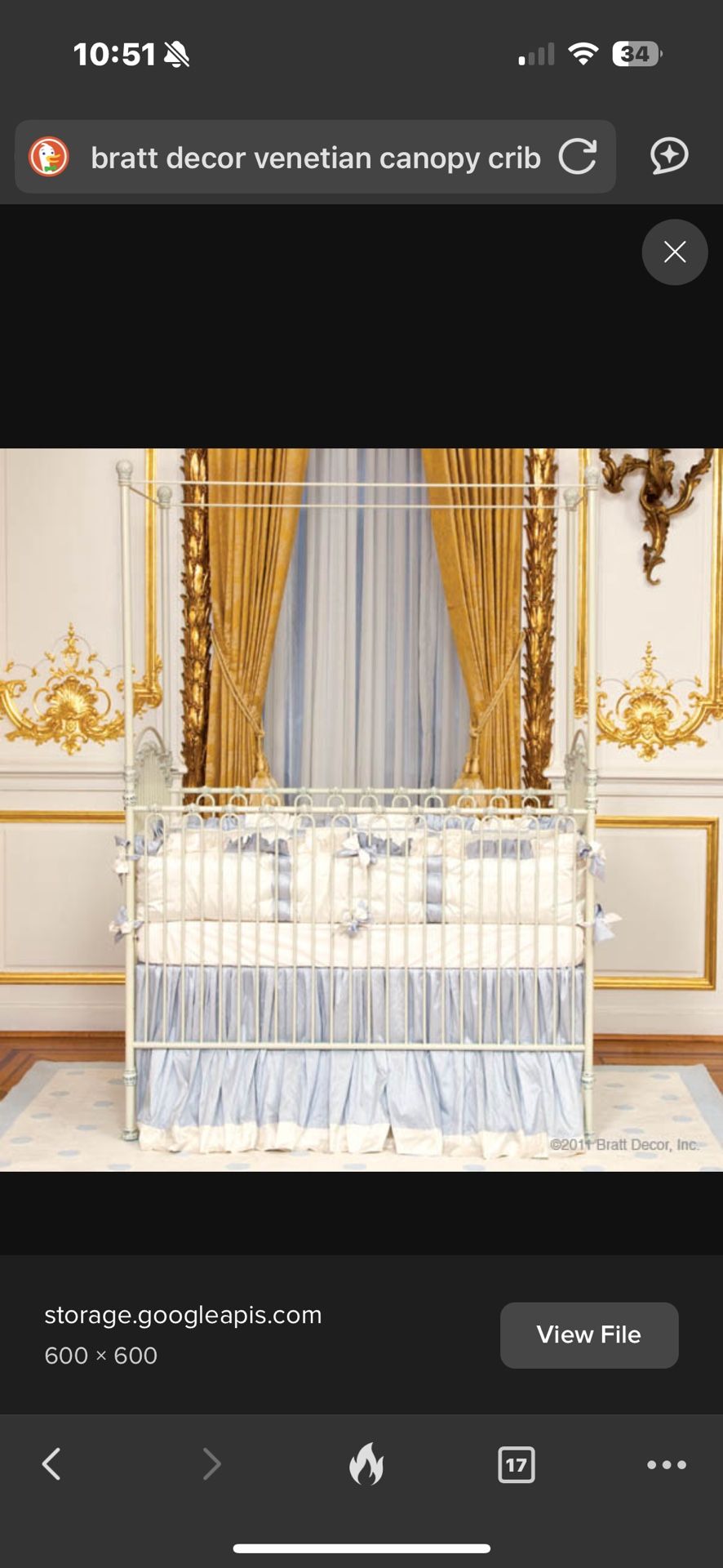 Bratt Decor Iron Venetian Crib