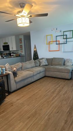 Sectional sofa with electric foot rests