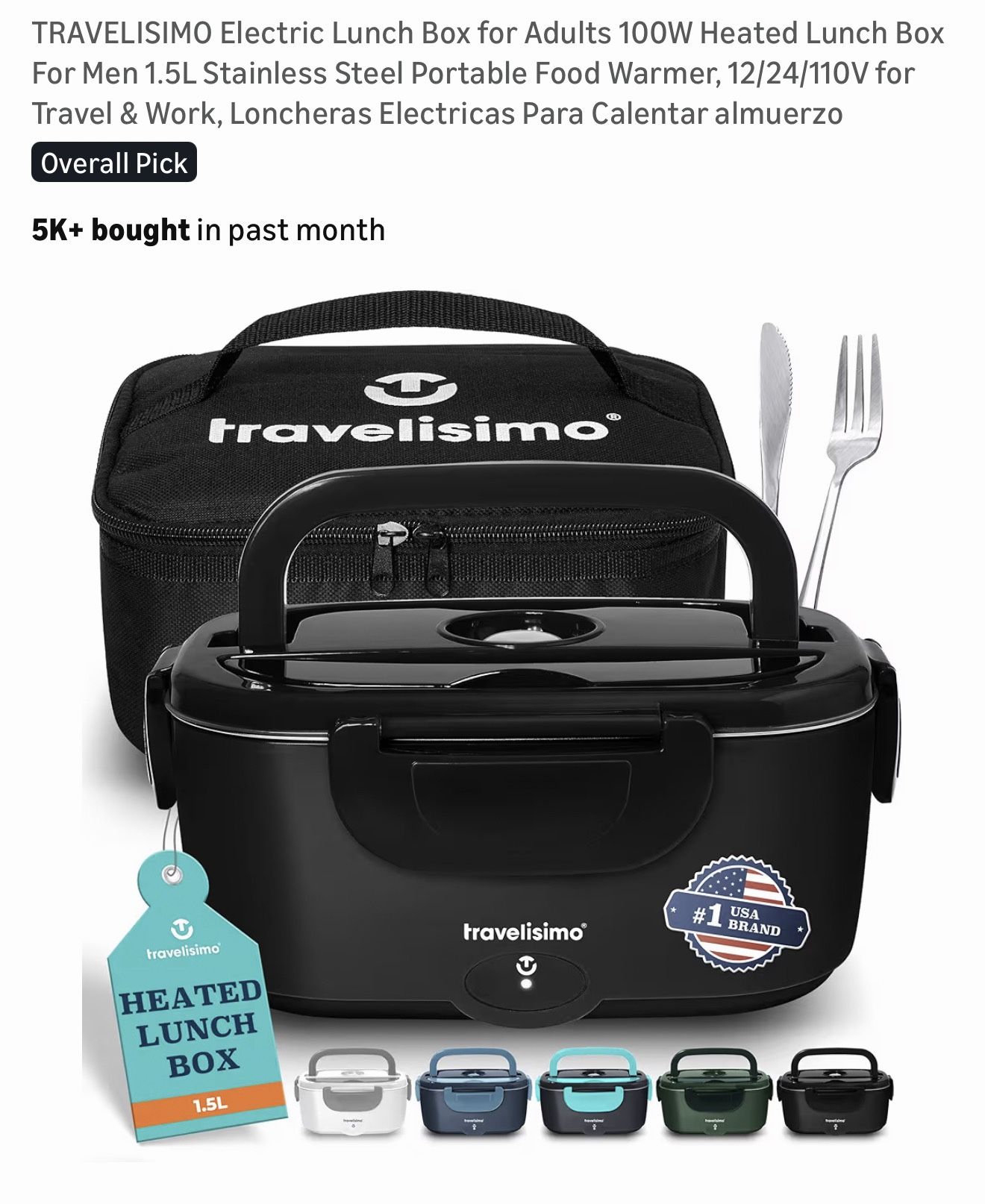 OPEN BOX ELECTRIC LUNCH BOX W/ CAR CHARGER