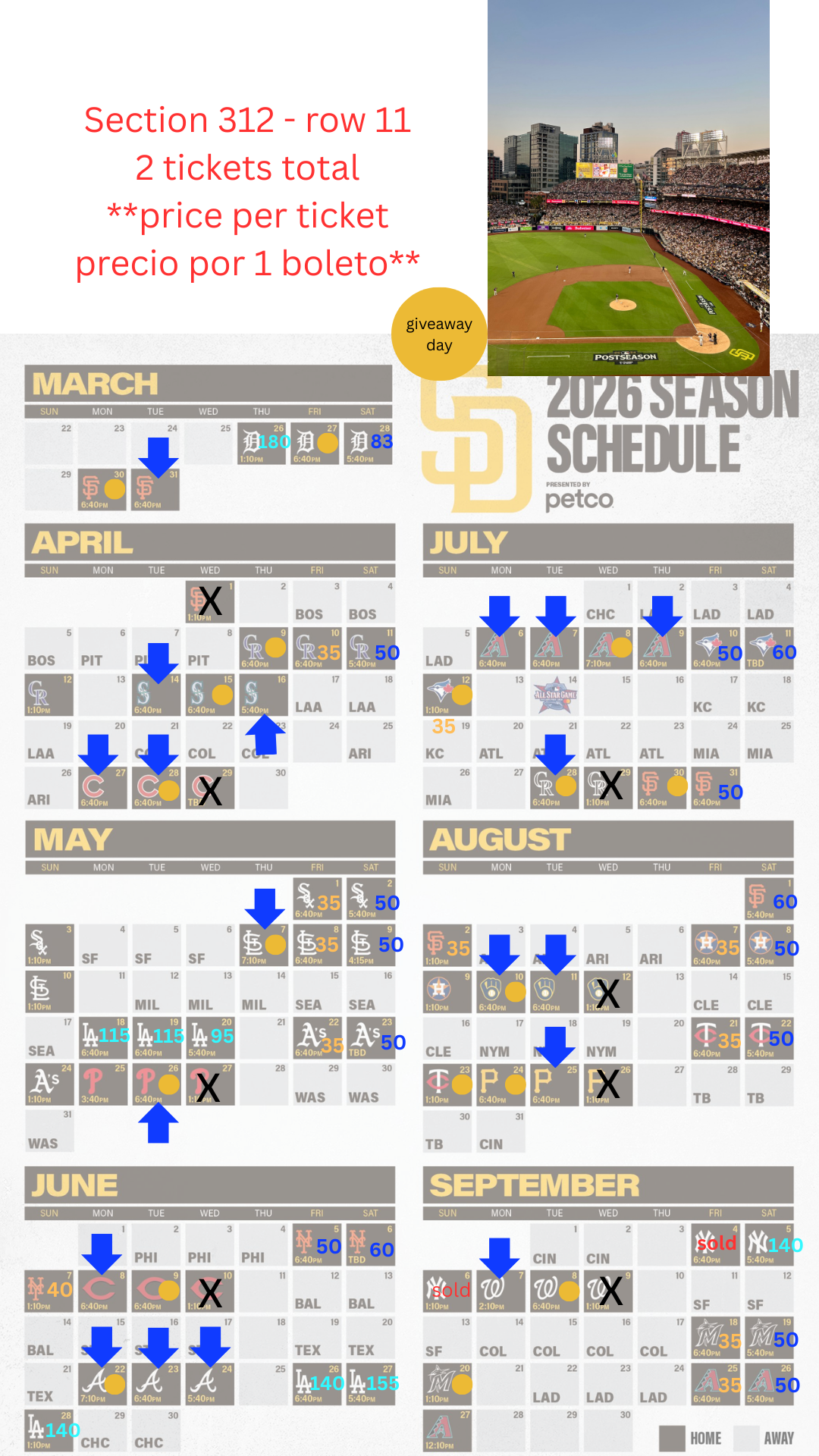 Opening weekend. San Diego Padres Petco Park