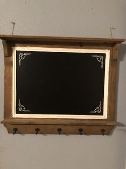 Chalkboard key holder 28” x 22 “ $40