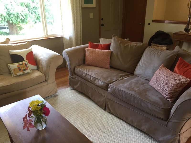 Pottery Barn Charleston Sleeper Sofa & Chairandahalf with extra Slipcovers for Sale in