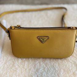 Prada Saffiano Crossbody Bag - Mustard/Yellow - $400 OBO