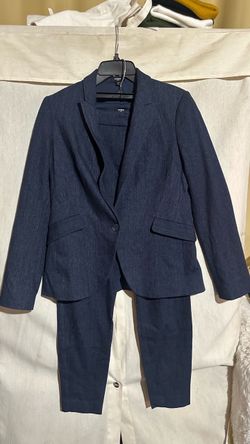 Express Navy Blue Two-Piece Pant Suit