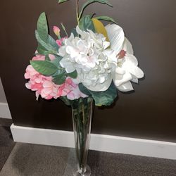 Artificial Flowers With Vase 