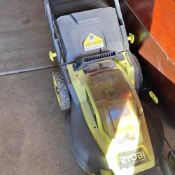 Ryobi lawn mower batery charged