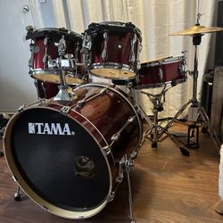 Tama drums Rockstar with hit hat Sabian and stands