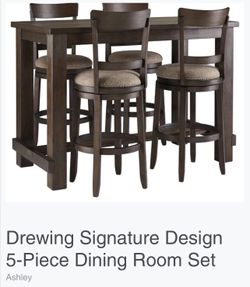 7 Piece Dining Table /swivel Chairs