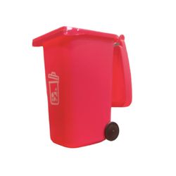 Pink Trash Can Pencil Holder Desktop 