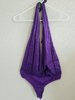 Bebe Royal purple halter onesie