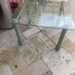 Glass end table 