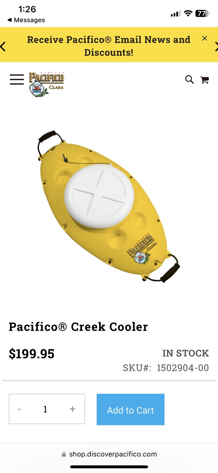 PACIFICO BEER CREEK COOLER
