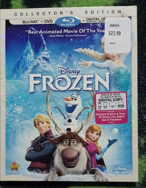 Frozen Movie Blu Ray Children Elsa Blu Ray 2 Disc Collector Edition