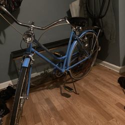 Bicycle Schwin Surburban Near Mint Blue Color 27 Inch Rims