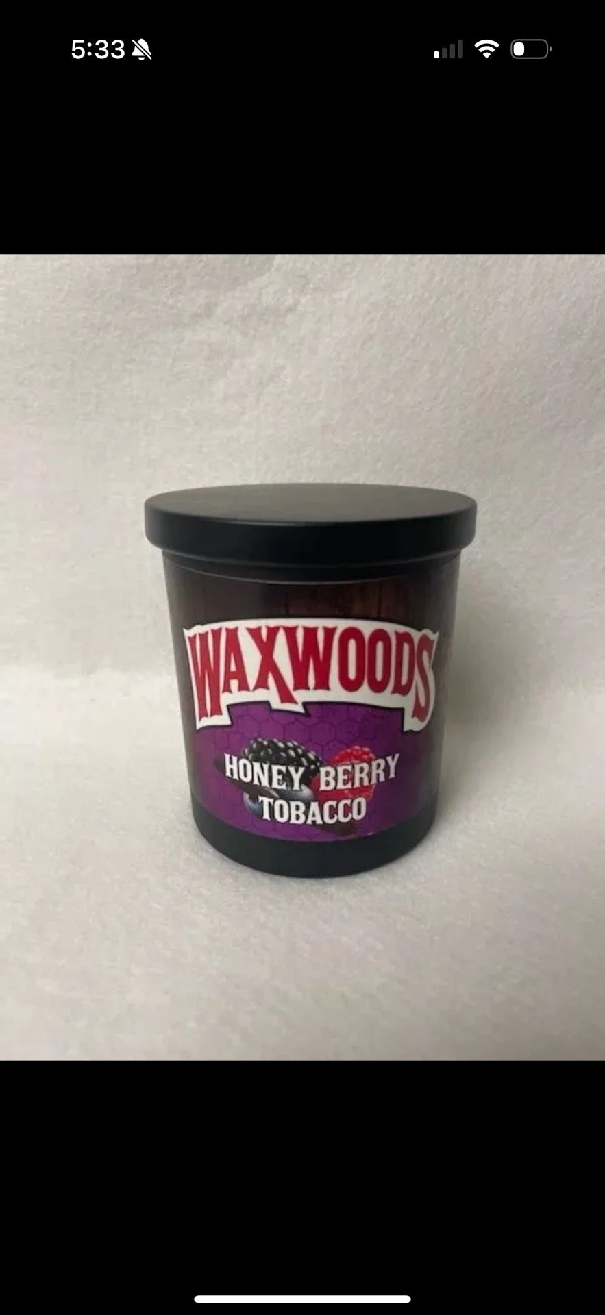 Scented Coconut Soy Candle - Honey Berry - 8oz Candle - Backwoods