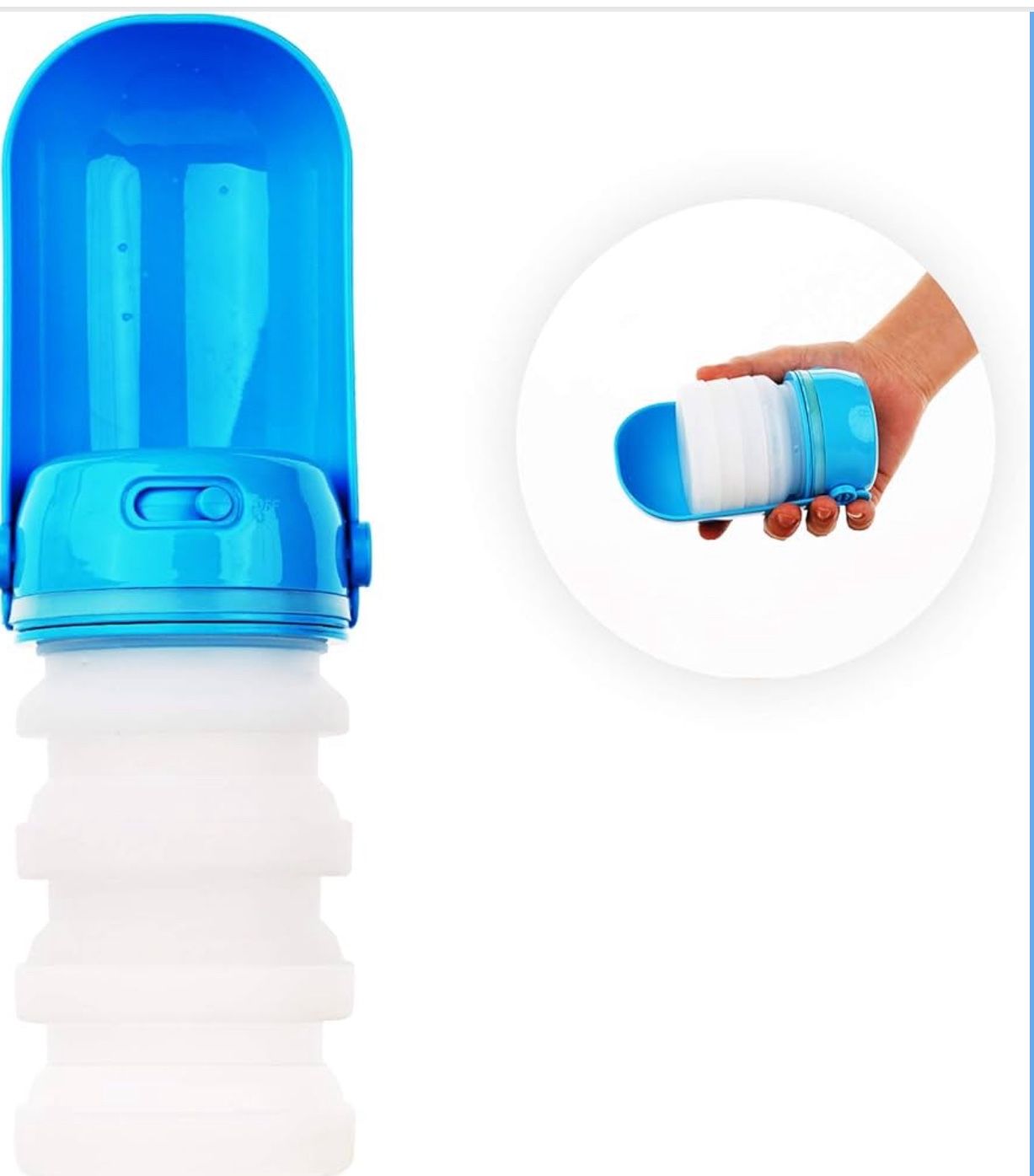 Pet Water Bottle for Dogs Foldable Dog Travel Water Bottle for Walking 400ml