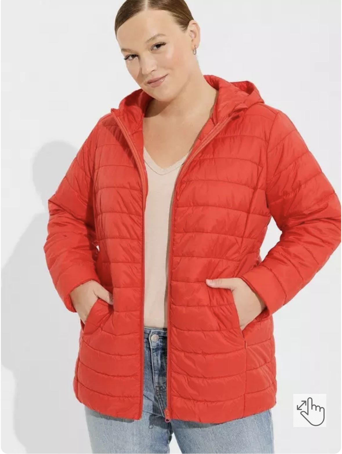 Women’s Torrid 6X Red Packable Puffer Jacket