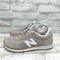 New Balance Classics 515 V3 Mens Size 10.5 Grey White Suede Shoes