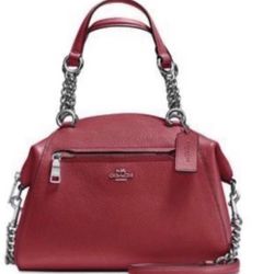 Coach Prairie Chain Satchel Handbag  Leather