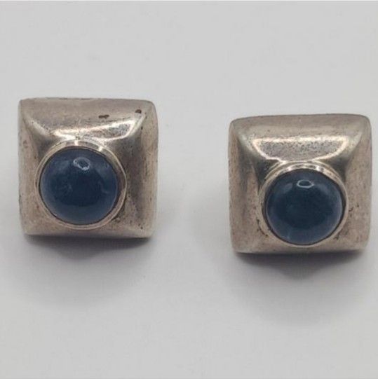 Sterling Silpada Sodalite Pierced Post Earrings