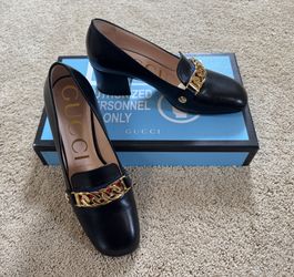 Gucci Sylvia 55 LBH Square Chain Shoes size US6.5