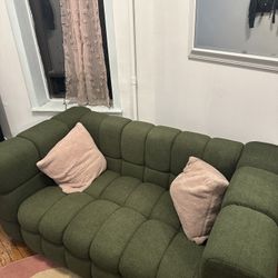 61” Boucle Marshmallow Couch