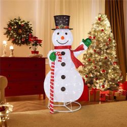 5 ft. Pre-lit Christmas Snowman Pop-up Xmas Holiday Decoration with 180 LED Lights