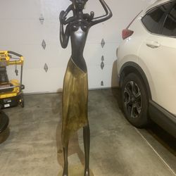 Metal Woman statue