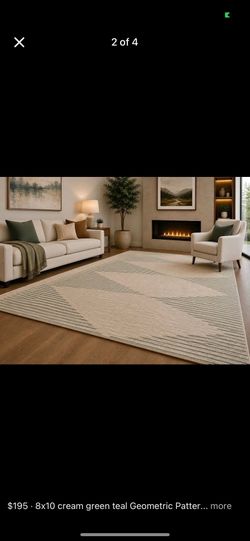 8x10 Area Rugs carpet Rugs abstract design thick colors green beige