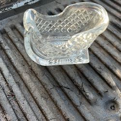 Candy Dish Vintage 24% Crystal Sleigh