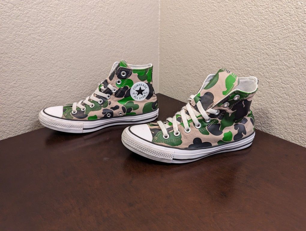 Converse Chuck Taylor Hi Camo Camouflage 166714C Men's Size 7 Women's Size 9Â