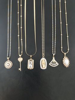 Gold plated pendant with chain ($10 each)
