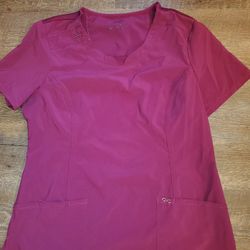 Maroon Scrub Top