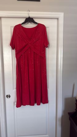 Red sparkled dress