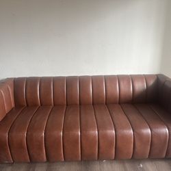 Genuine leather Sofa 83”