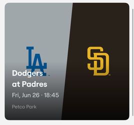 Dodgers at Padres Friday 6/26 tickets