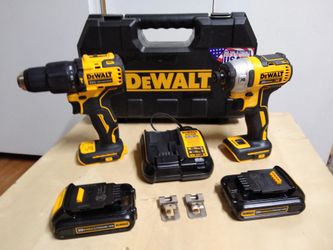 Dewalt XR brushless 3 speed impact & hammer drill full set $225 cash only