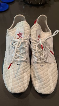 Adidas NMD R1 V2 White Red Black Men’s Size 13 Boost Sneakers