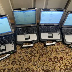 (4) Panasonic ToughBook Laptops w/2 Chargers