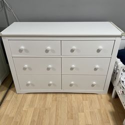 White 6 Drawer Dresser