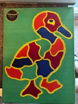 RARE FIND: Wood Inlay Duck Puzzle