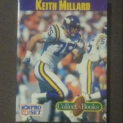 1990 Pro Set Keith Millard Minnesota Vikings Football CollectABooks Book Booklet Collectible Vintage Sports NFL Trading Professional Pro