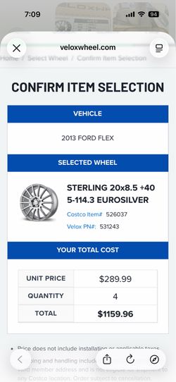 4 NEW RIMS STERLING 20x8.5 still in wrapping