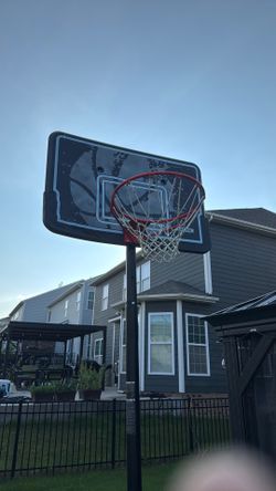 Basket ball hoop with pole and hoop