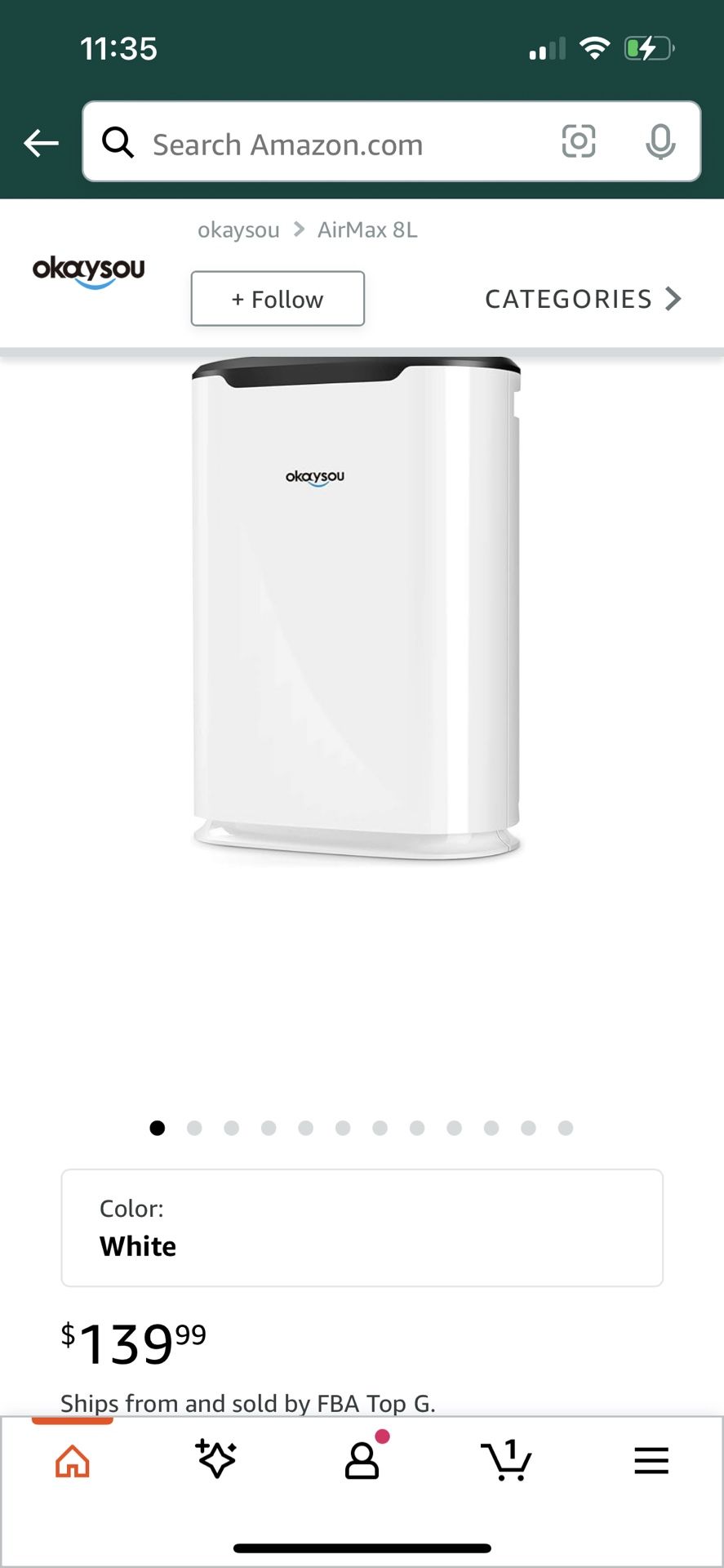 Okaysou AirMAX8L Air Purifier