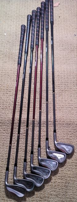 set of Golden Bear TranZition golf irons, numbered 3 through 8.