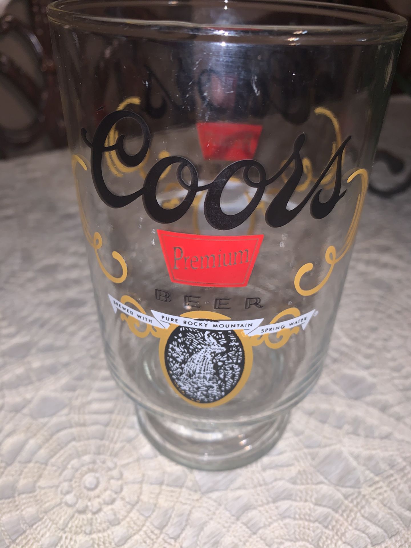 Coors Beer Large Glass
