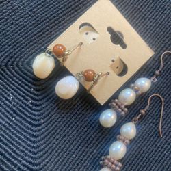 2 Pairs Of Handcrafted Earrings 