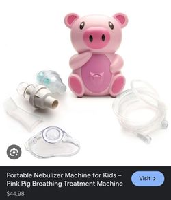 Portable Nebulizer Machine for Kids – Pink Pig Breathing Treatment Machine